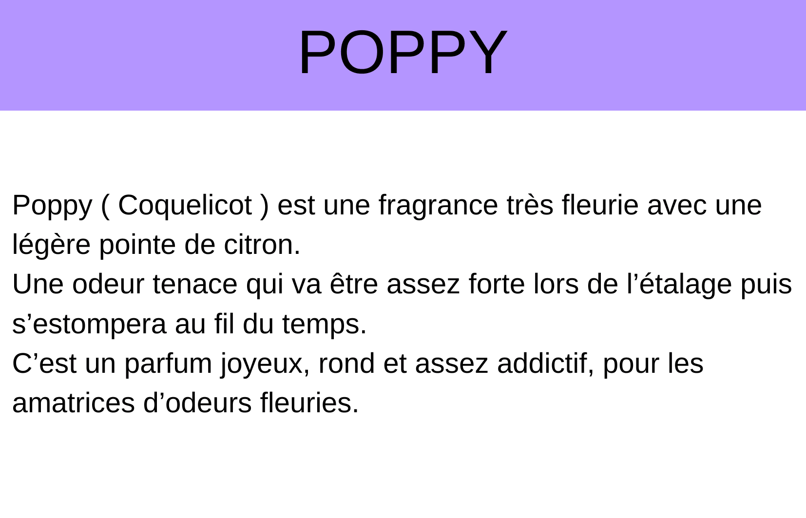 Coquelicot parfum